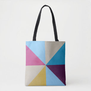 Bolsa Tote Saco de Toques do Bloco de Cor do Pastel Moderno