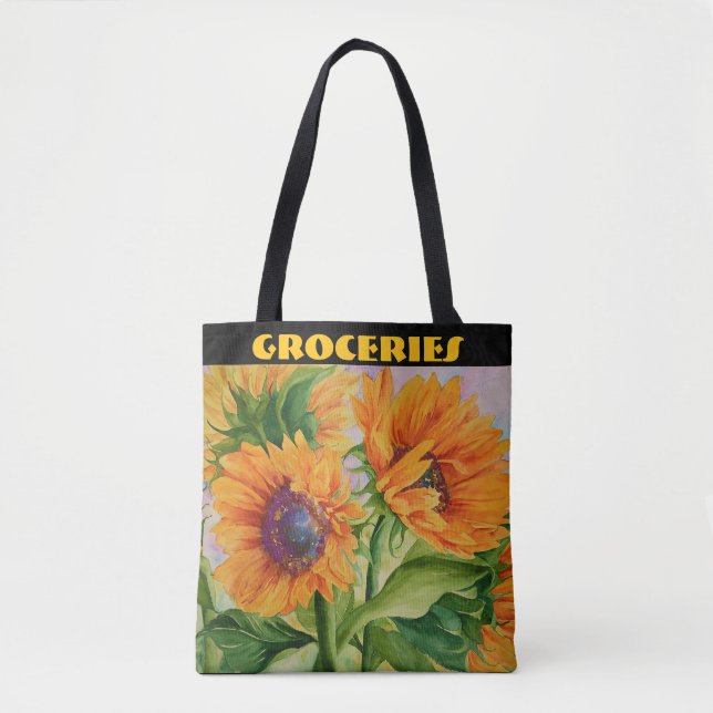 Bolsa Tote Saco de Toques do Flor Sun (Frente)