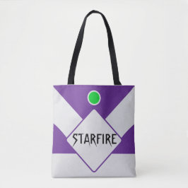 Bolsa Tote Saco de Toques Geométricos de Púrpura e Prata