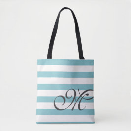 Bolsa Tote Saco de Toques Monograma e Stripes