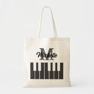 Bolsa Tote Saco de toques personalizado de chaves de piano pa