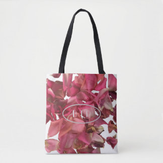 Bolsa Tote Saco de Toques Personalizado Romântico, Rosa-Petal