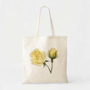 Bolsa Tote Saco de toques "Rosa Amarela com Bud"