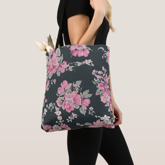Bolsa Tote Saco de Toques Stranger Blooms (Close Up)