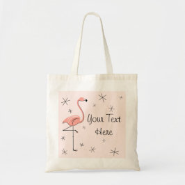 Bolsa Tote Saco de toques "Text", "Flamingo Pink"