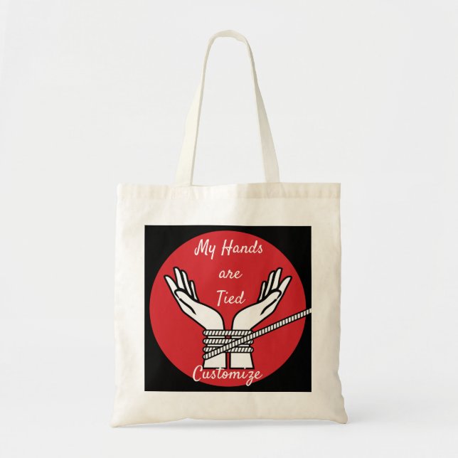 Bolsa Tote Saco de Toques Thunder_Cove com Mãos (Frente)