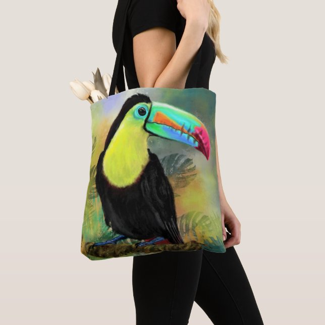 Bolsa Tote Saco de Toques Toco Tropical (Close Up)