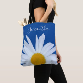 Bolsa Tote Saco de Tota Azul de Roteiro Branco do Oceano Mari