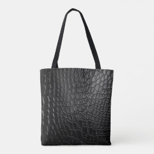 Bolsa Tote Saco de Tota Crocodilo Preto