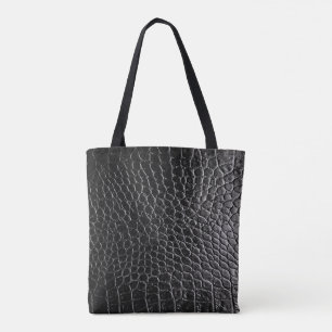 Bolsa Tote Saco de Tota Crocodilo Preto