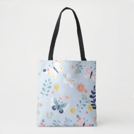 Bolsa Tote Saco de Tota da Borboleta Azul Whimsic