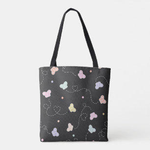 Bolsa Tote Saco de Tota da Borboleta Pastel - Cuta e Whimsica