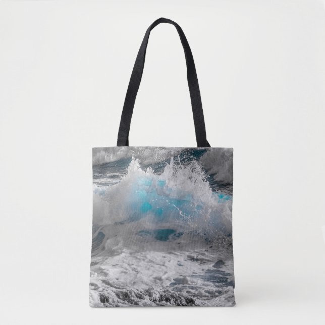 Bolsa Tote Saco de Tota da Onda Oceânica (Frente)