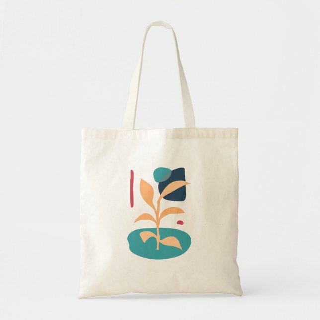 Bolsa Tote Saco de Tota da Planta abstrato (Frente)