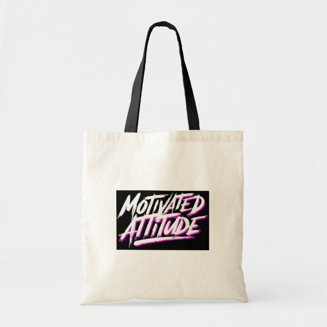 Bolsa Tote Saco de Tota de Atitude Motivado - Inspirado Retro (Frente)