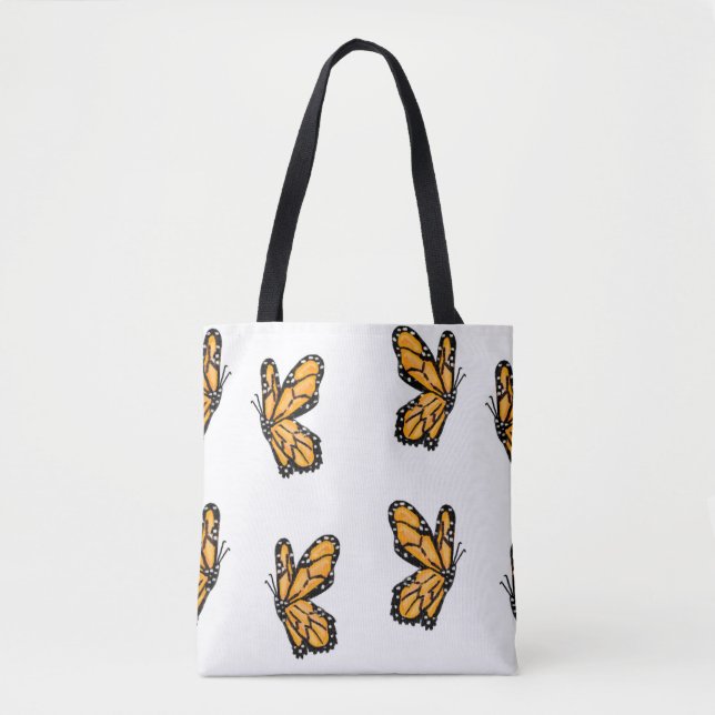 Bolsa Tote Saco de tota de borboleta monarca (Frente)