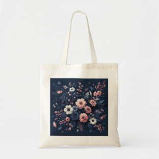 Bolsa Tote Saco de Tota de Canvas de Algodão Floral - Compras