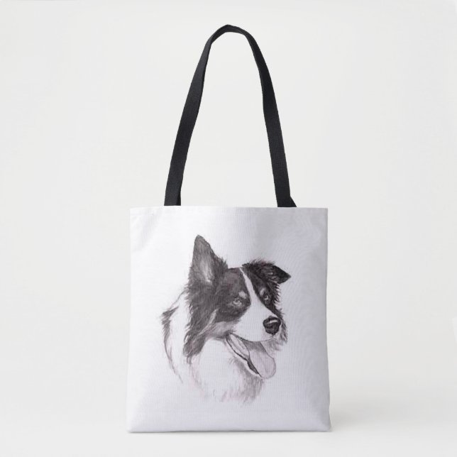 Bolsa Tote Saco de Tota de Collie de Borda (Frente)