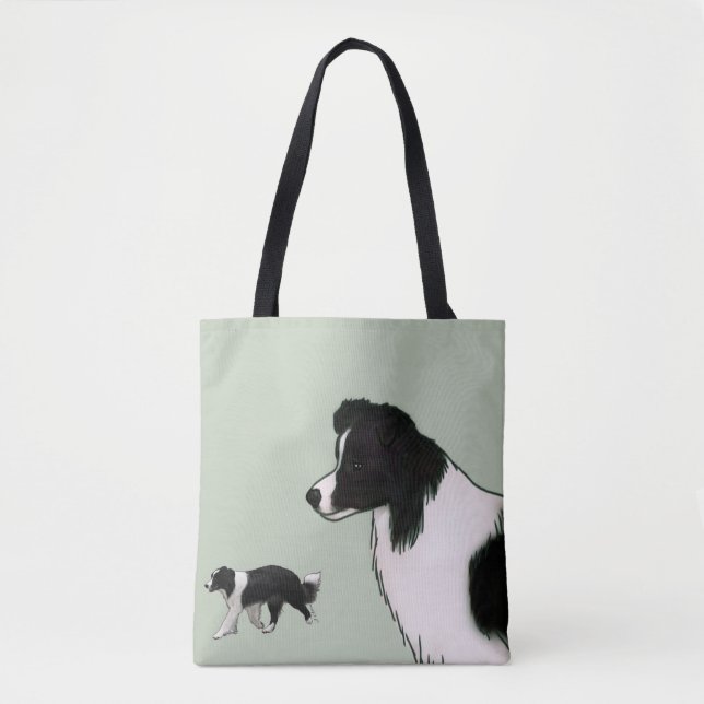 Bolsa Tote Saco de Tota de Collie de Borda (Frente)