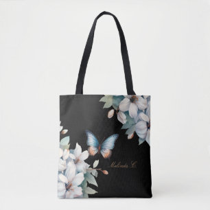 Bolsa Tote Saco de Tota de Dia de as mães de Borboleta Floral