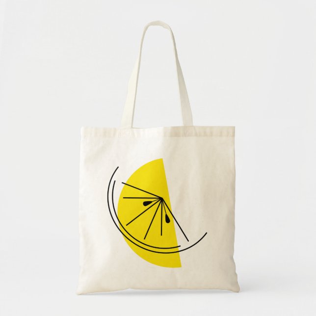 Bolsa Tote Saco de tota de dois lados de Citrus Lemon (Frente)