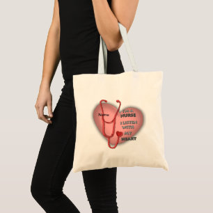 Bolsa Tote Saco de tota de Enfermeiro do Coração Vermelho
