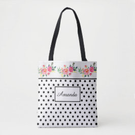 Bolsa Tote Saco de tota de flor monograma