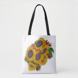 Bolsa Tote Saco de Tota de Flor Sun Pintado
