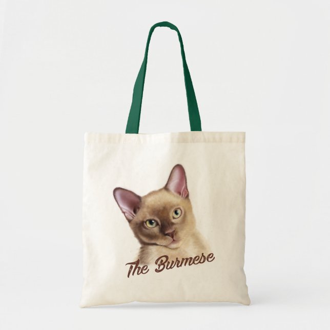 Bolsa Tote Saco de Tota de Gato Birmanês (Frente)