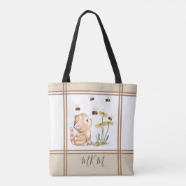 Bolsa Tote Saco de tota de gato monograma
