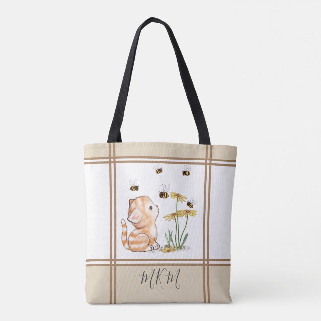Bolsa Tote Saco de tota de gato monograma (Verso)