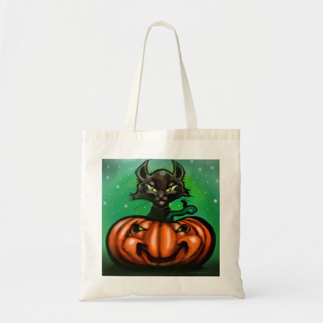 Bolsa Tote Saco de Tota de Gato Preto (Frente)