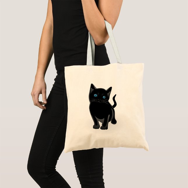 Bolsa Tote Saco de Tota de Gato Preto (Criador carregado)