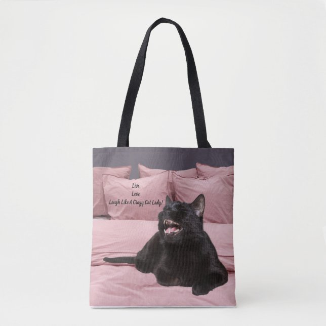 Bolsa Tote Saco de Tota de Gato Rindo (Frente)