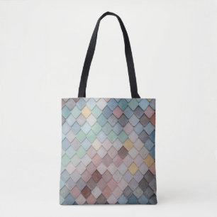 Bolsa Tote Saco de tota de mosaico em escala colorida