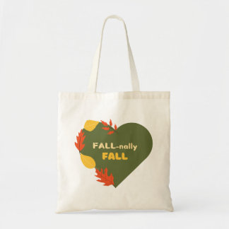 Bolsa Tote Saco de Tota de outono outono com coração, folhas