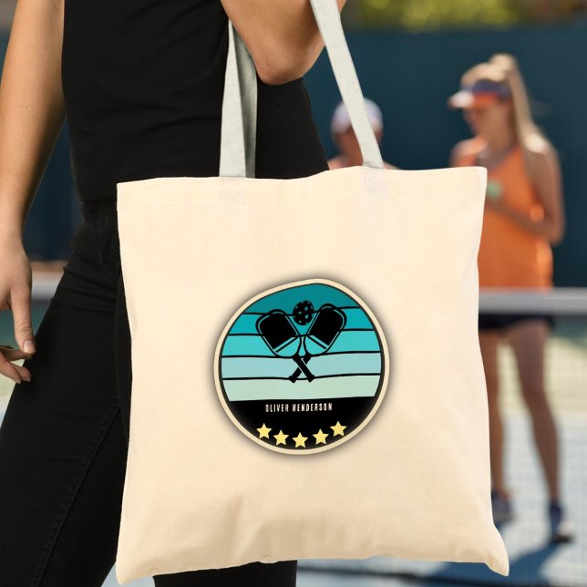 Bolsa Tote Saco de Tota de Pickleball Azul (Blue Pickleball Paddle Tote Bag)