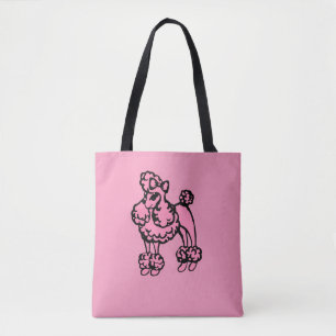 Bolsa Tote Saco de Tota de Poodle Francês