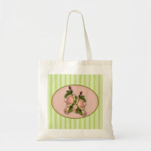 Bolsa Tote Saco de Tota de Rosas de Algodão