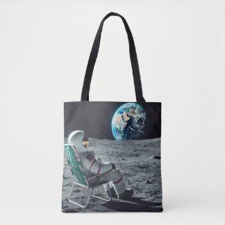 Bolsa Tote Saco de Tota do Astronauta de Relaxamento Lunar