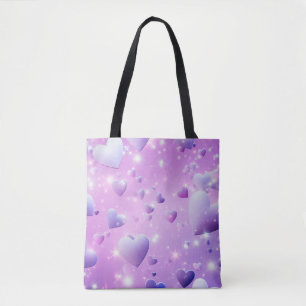 Bolsa Tote Saco de Tota do Coração Roxo