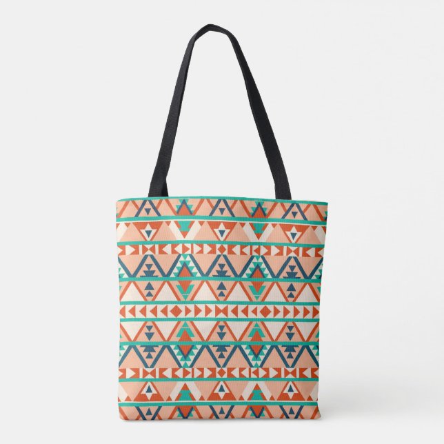 Bolsa Tote Saco de Tota do Estilo Geométrico Sudoeste Moderno (Verso)