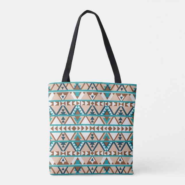 Bolsa Tote Saco de Tota do Estilo Geométrico Sudoeste Moderno (Verso)