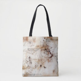 Bolsa Tote Saco de Tota do Gato Leonardo da Vinci