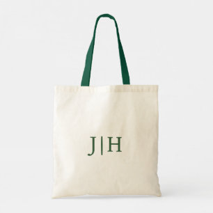 Bolsa Tote Saco de Tota do Monograma Verde com Alça Verde Per