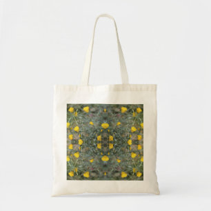 Bolsa Tote Saco de Tota do Padrão de Papeira Amarelo da Cali