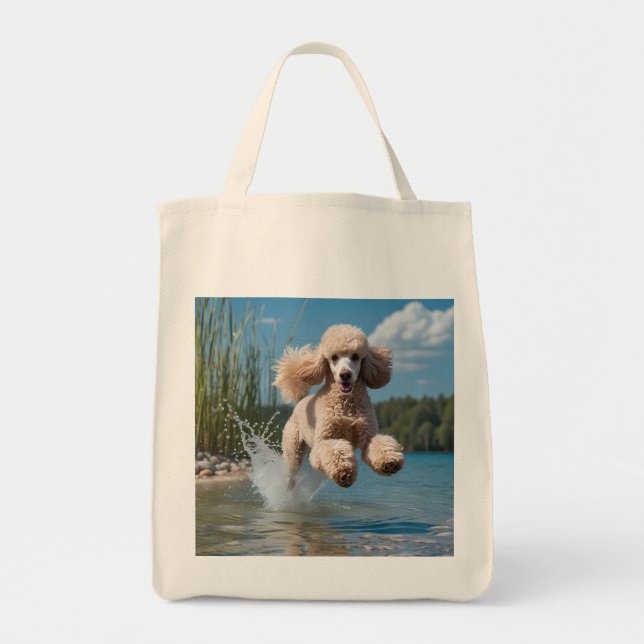 Bolsa Tote Saco de Tota Elegante de Poodle Standard (Frente)