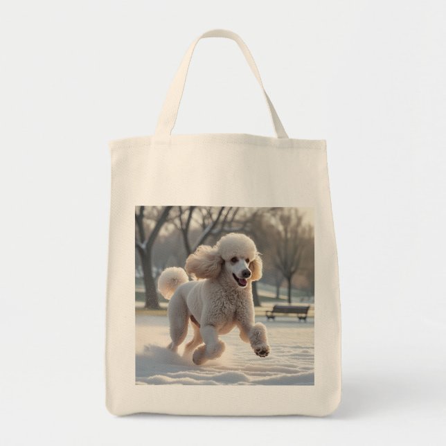 Bolsa Tote Saco de Tota Elegante de Poodle Standard (Frente)