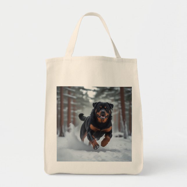 Bolsa Tote Saco de Tota Elegante Rottweiler (Frente)