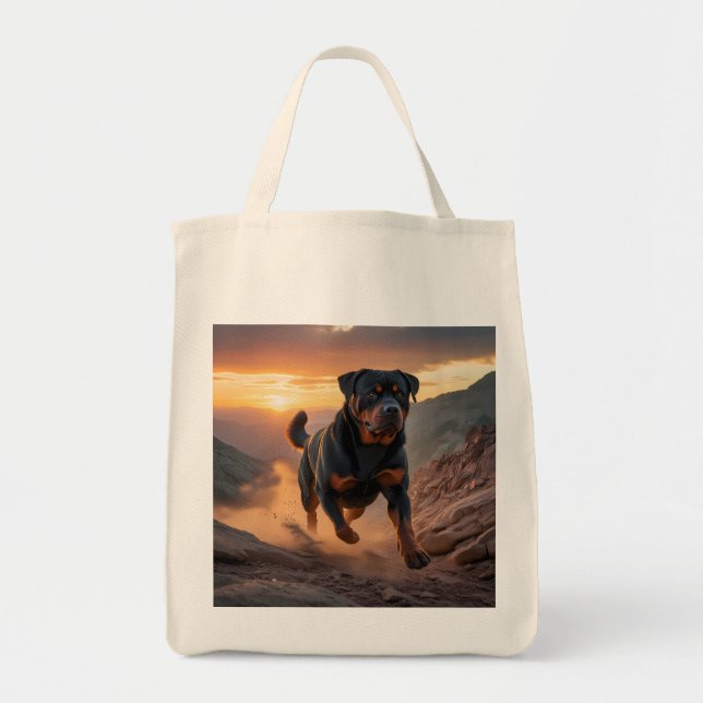 Bolsa Tote Saco de Tota Elegante Rottweiler (Frente)